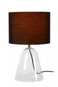Lucide Campana - tafellamp - Ø 25 x 36,5 cm - zwart en transparant