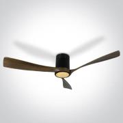 ONE Light Black Body - plafondventilator met licht en afstandsbedienin...