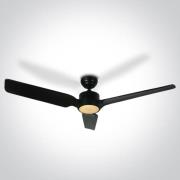 ONE Light Black Body - plafondventilator met licht en afstandsbedienin...