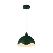 Searchlight Mars - hanglamp - Ø 25 x 150 cm - mat groen en crème