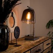 Vico Grey Shade - tafellamp - 23 x 40 x 52 cm - gerookt glas