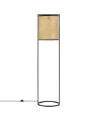 Nova Luce Erto - staanlamp - Ø 38 x 150 cm - zandzwart en rotan