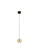 Nova Luce Conga - hanglamp - Ø 9,6 x 140 cm - 13W LED incl. - goud