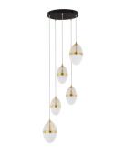 Nova Luce Egna - hanglamp - Ø 45 x 120 cm - 59W LED incl. - opaal, cog...