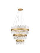 Nova Luce Crown - hanglamp - Ø 75 x 200 cm - satijn goud