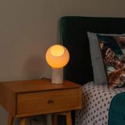 Lucide Davin - tafellamp - Ø 15 x 25,6 cm - opaal en taupe