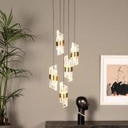 Lucide Kligande - hanglamp - Ø 30 x 150 cm - 5 x 7,8W LED incl. - goud