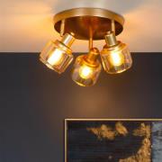 Lucide Bjorn - opbouwspot - Ø 38 x 14 cm - mat goud