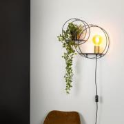 Lucide Circle - wandverlichting - 43 x 14 x 38 cm - zwart en goud